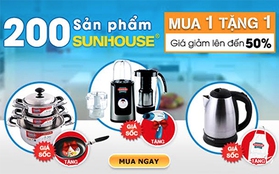 Ra mắt dòng hàng gia dụng: Muachung Plaza giảm đến 50% đối với 200 sản phẩm chính hãng SUNHOUSE