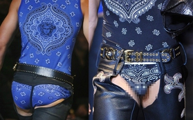 Giật mình với BST để lộ nguyên quần chíp của Versace
