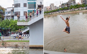 Thú vui nguy hiểm ở những "bãi tắm" dưới chân cầu của giới trẻ Sài Gòn