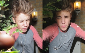 Justin "nhăn nhó" đến phát cáu vì paparazzi