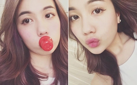 Hot girl Mie cũng thử nghiệm trào lưu "bơm môi" kiểu Kylie Jenner