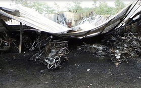 TP.HCM: Hỏa hoạn thiêu rụi hàng trăm xe máy, thiệt hại cả tỷ đồng