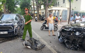 Hà Nội: Xe Camry gây tai nạn trên đường Nguyễn Du