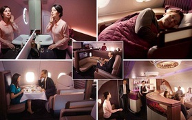 Khoang hạng sang hiện đại bậc nhất khiến hành khách trầm trồ của Qatar Airways