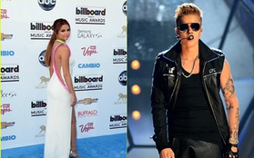 Justin "bỏ" Selena một mình trên thảm xanh "Billboard Music Awards 2013"