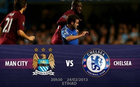 20h30 24/2 Man City - Chelsea: Quyết chiến vì 3 điểm