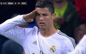 Ronaldo ăn mừng kiểu sĩ quan khiêu khích chủ tịch FIFA 
