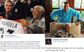 Beckham, Ronaldo và các sao bóng đá đau buồn trước sự ra đi của lãnh tụ Nelson Mandela