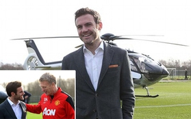 Juan Mata đi trực thăng đến ra mắt Manchester United