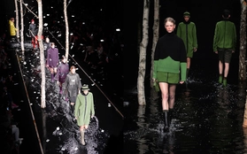 Sân khấu ngập nước cực ấn tượng tại London Fashion Week 2014