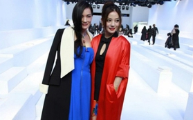 Thư Kỳ, Triệu Vy kém xinh đẹp tại Paris Fashion Week