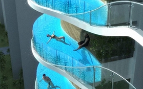 Độc đáo ý tưởng thiết kế bể bơi xây ngay cạnh... ban công