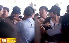 Clip: Yoochun (JYJ) bị kéo áo, chèn ép tại sân bay Tân Sơn Nhất!