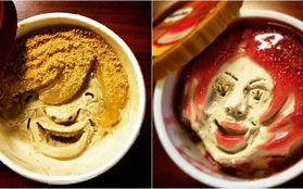 Thích thú với những "khuôn mặt kỳ lạ" phía trong hộp kem tại Nhật Bản