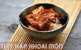 Menu lạ mà quen với thịt hấp khoai môn bùi thơm hấp dẫn