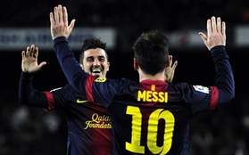 Messi và Villa làm lành