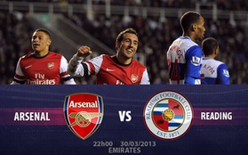 22h00 30/3 Arsenal - Reading: Bám đuổi top 4