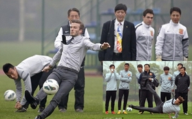 Beckham "trượt vỏ chuối" vì định... biểu diễn ở Trung Quốc