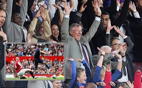 Sir Alex Ferguson lần đầu sắm vai "fan cuồng" của MU