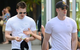 Chris Evans bị bạn gái "sàm sỡ" ngực 