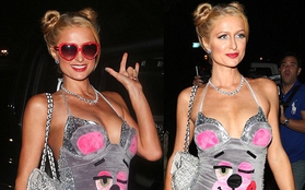 Paris Hilton hóa trang thành Miley Cyrus đi chơi Halloween