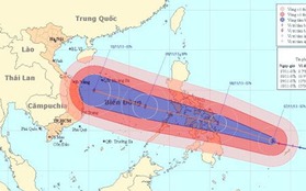 Siêu bão Haiyan mạnh nhất 10 năm qua hướng vào miền Trung