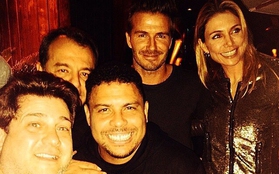 Ronaldo mở tiệc khoản đãi Beckham và Cannavaro ở Brazil