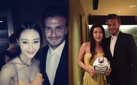 Đi cạnh vợ, Beckham vẫn “tíu tít” với dàn người đẹp Hoa ngữ