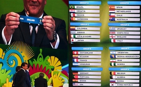 Bốc thăm chia bảng World Cup 2014: Brazil, Anh, Bồ Đào Nha dính bảng "tử thần"