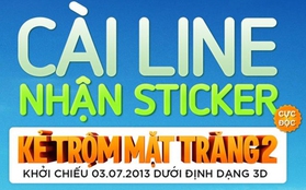 Kẻ trộm mặt trăng “chôm” sticker LINE