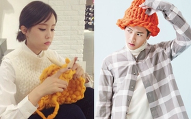 Giới trẻ Hàn "sốt" với chiếc mũ beanie sợi to ngộ nghĩnh