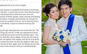 Vợ Đan Trường viết tâm thư gửi fan của chồng trước đám cưới