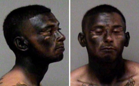 Tên trộm sơn đen mặt để tránh bị cảnh sát nhận diện nhưng vẫn bị bắt
