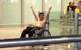 Đi xe lăn đánh bom tại sân bay Bắc Kinh