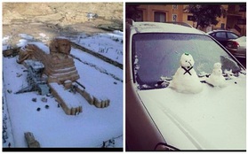 Tuyết rơi ở Ai Cập lần đầu tiên trong 100 năm