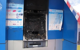 Máy ATM ở Hải Phòng bị đốt phá