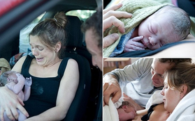 Hình ảnh xúc động: Mẹ sinh con khi đang trên đường tới bệnh viện