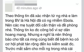 Triệu tập 2 vợ chồng tung tin có người nhiễm Ebola tại Hà Nội