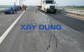 Vết nứt hơn 10 mét xuất hiện ở cao tốc dài nhất Việt Nam