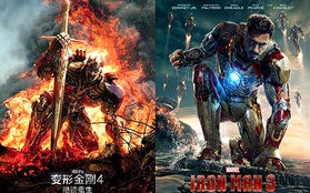 Poster "Transformers: Age of Extinction" bị tố nhái "Iron Man 3"