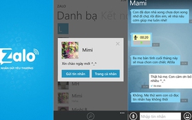 Bất ngờ với phiên bản Zalo trên Window Phone