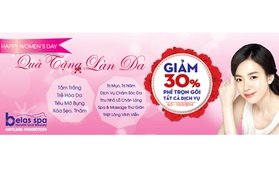 Belas giảm 30% phí điều trị sẹo, dịp Quốc tế phụ nữ