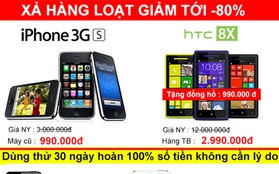 Cơn sốt xả hàng HTC 8x, iPhone, iPad giảm tới 85% 