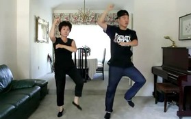 Hai mẹ con nhảy "Gangnam Style" gây sốt