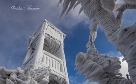 Chùm ảnh: Băng tuyết tuyệt đẹp ở vùng núi Slovenia trong đợt rét kỷ lục tháng 12
