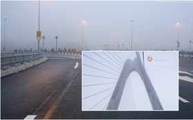 Những hình ảnh buổi sáng đầu tiên trên cầu Nhật Tân sau ngày thông xe