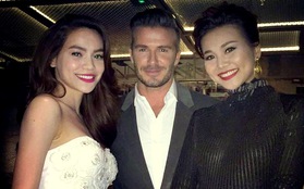 Thanh Hằng khoe ảnh "ngoại tình" cùng Beckham và Hồ Ngọc Hà