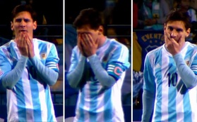 Phút yếu lòng hiếm hoi của "siêu nhân" Messi