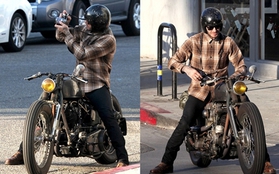 Beckham bụi bặm dạo phố và chụp ảnh trên siêu mô tô