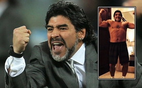 Maradona khoe ảnh cơ bắp trên twitter